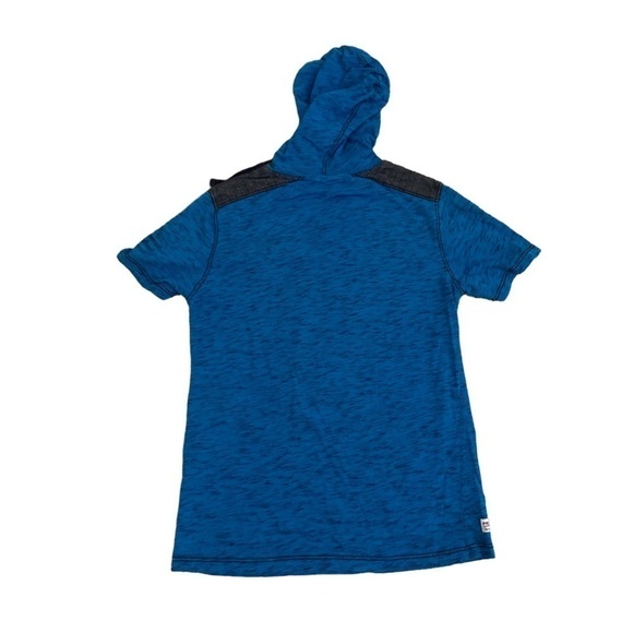 Men’s Project Raw teal shirt sleeve hoodie print writintee size medium - Picture 3 of 6